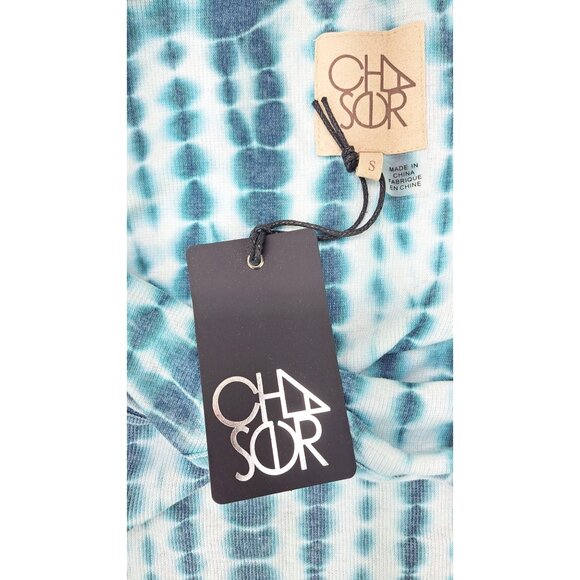Chaser Tie Dye Scoop Tank Top Side Shirring Women Size Small Ribbed Blouse New - Picture 3 of 6